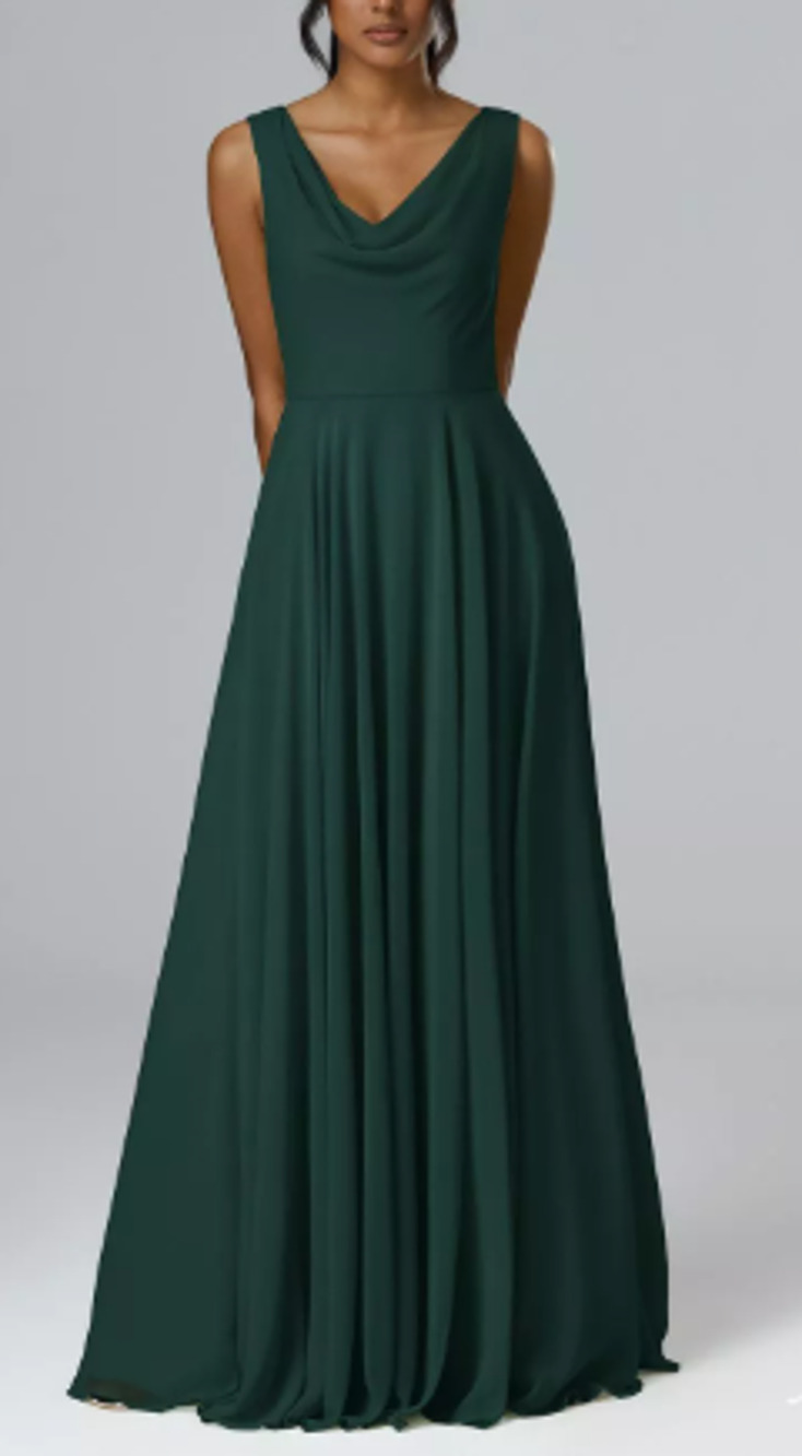 AW BRIDAL 0 XS dark emerald Petronilla bridesmaid party gala maxi dress NEW B28